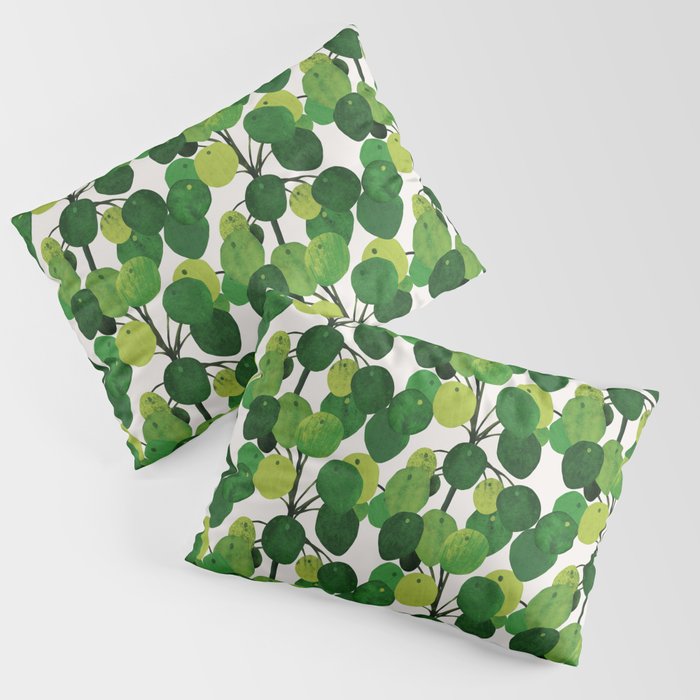Pilea Peperomioides interior plant Pillow Sham Gallery Image 1
