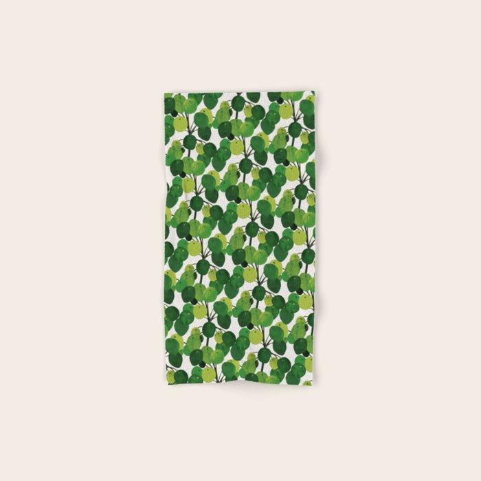Pilea Peperomioides interior plant Bath Towel Gallery Image 1