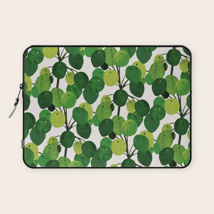 Pilea Peperomioides interior plant Laptop Sleeve Gallery Image 1