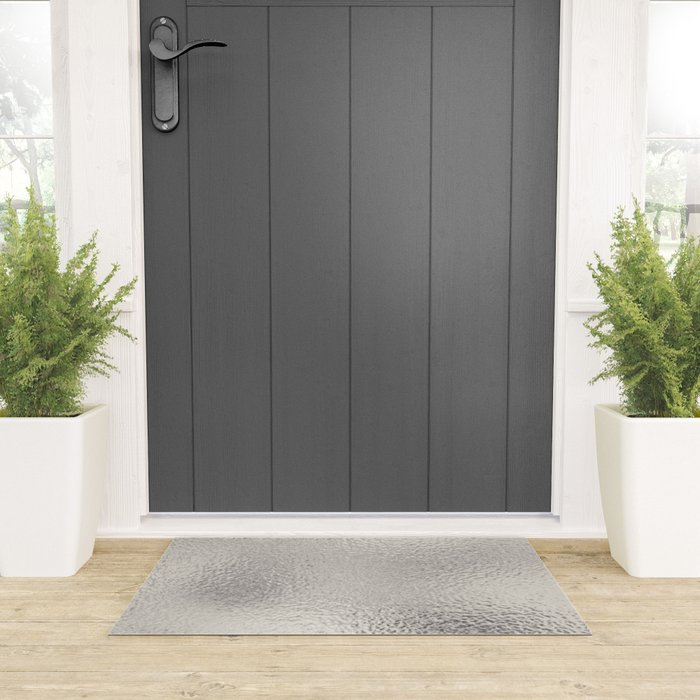 Simply Metallic in Silver Welcome Mat Gallery Image 3