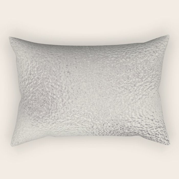 Simply Metallic in Silver Rectangular Pillow Gallery Image 2