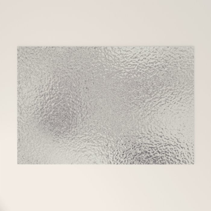 Simply Metallic in Silver Welcome Mat Gallery Image 1