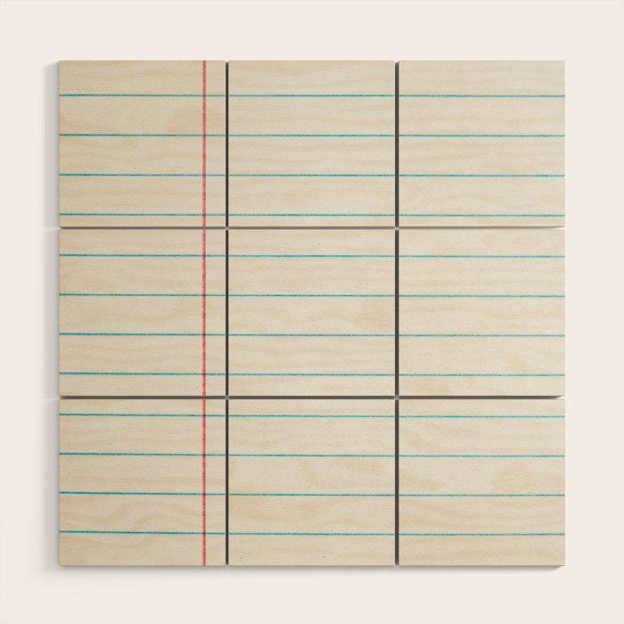 lined paper Wood Wall Art Gallery Image 1