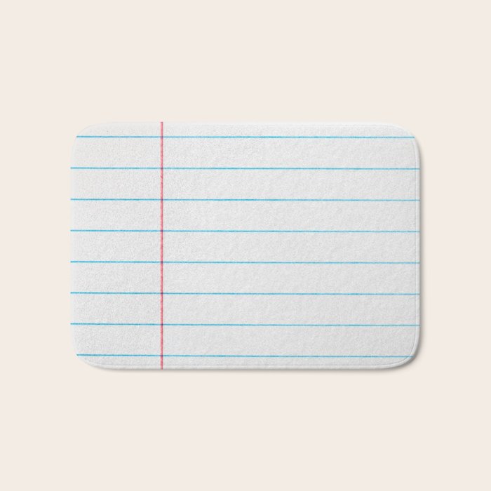 lined paper Bath Mat Gallery Image 1