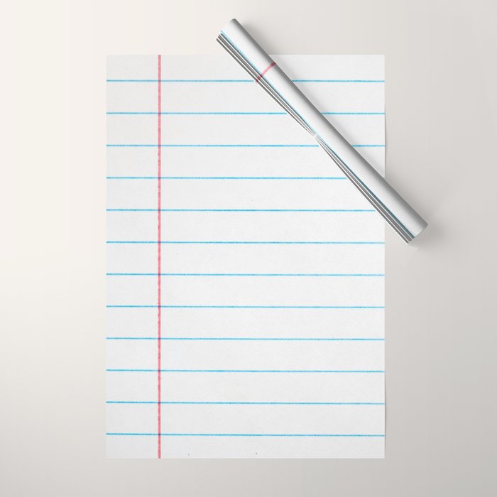 lined paper Wrapping Paper Gallery Image 1