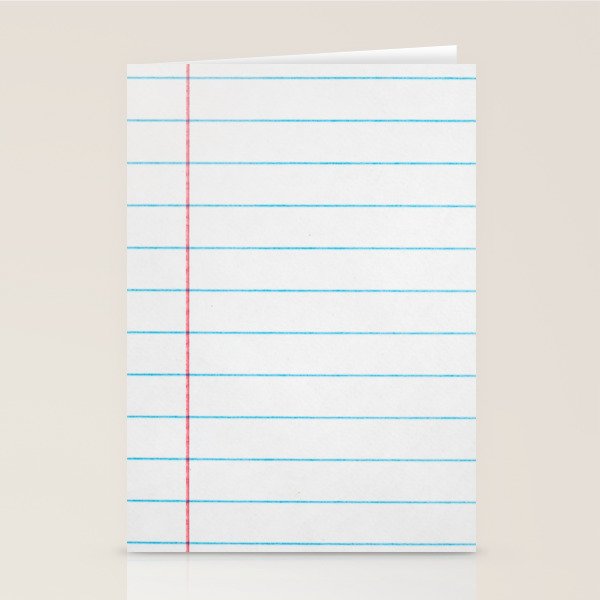 lined paper Stationery Card Gallery Image 2
