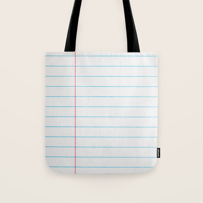 lined paper Tote Bag Gallery Image 1