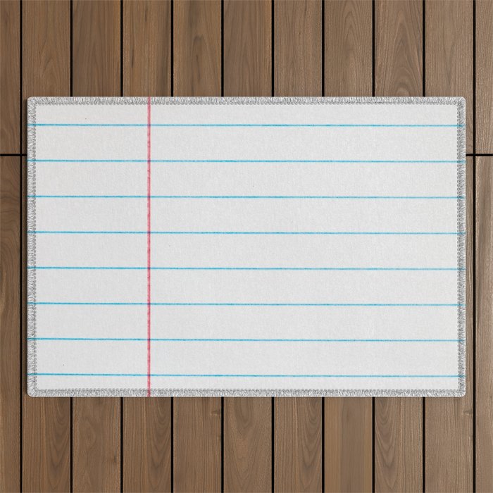 lined paper Outdoor Rug Gallery Image 1