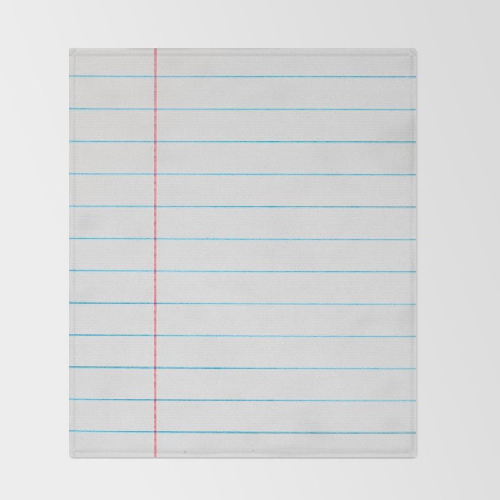 lined paper Throw Blanket Gallery Image 2
