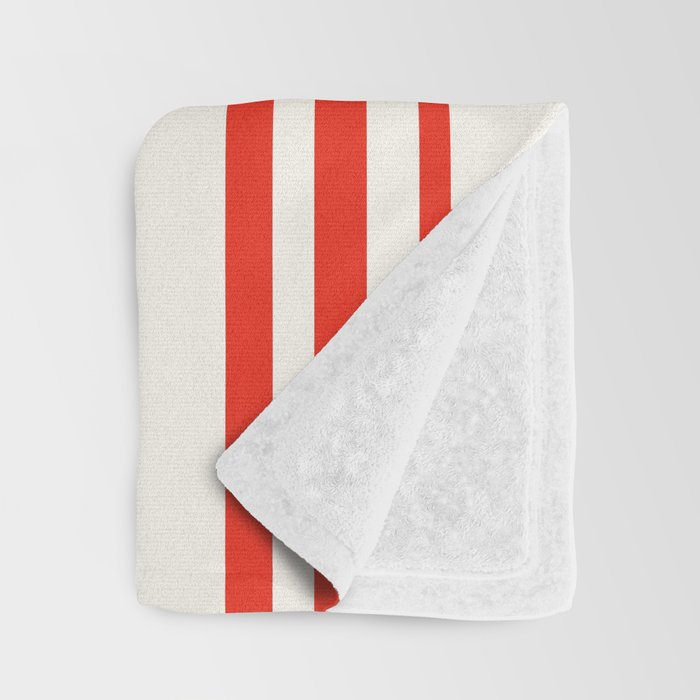 Classic Stripes I - Red & White Candy Cane Throw Blanket Gallery Image 3