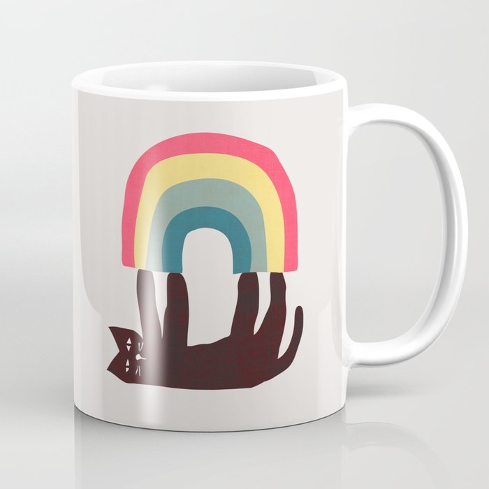 Cat with rainbow Coffee Mug Gallery Image 1