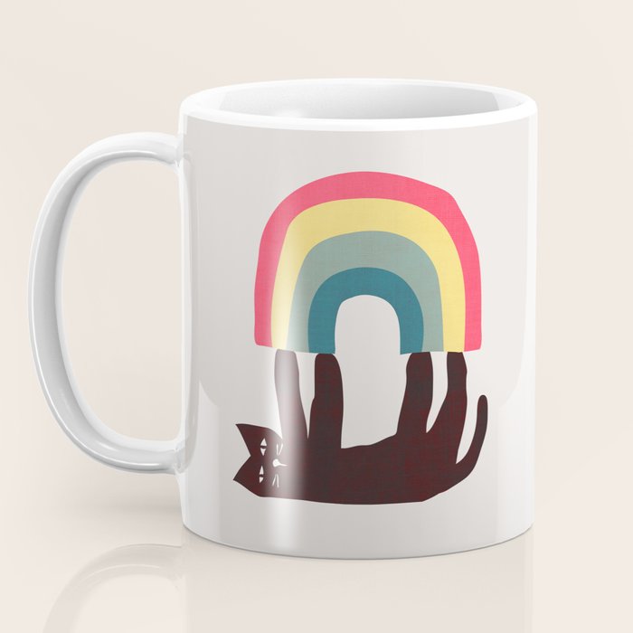 Cat with rainbow Coffee Mug Gallery Image 3