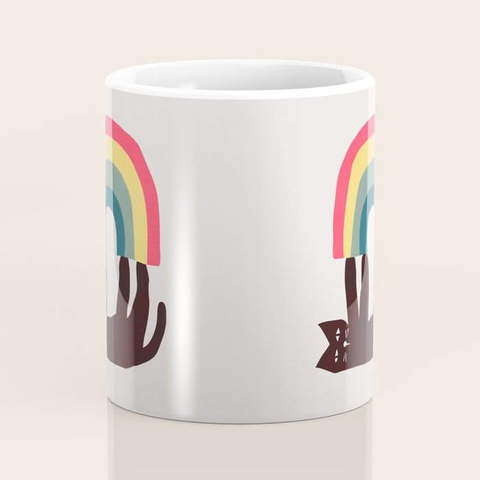 Cat with rainbow Coffee Mug Gallery Image 4
