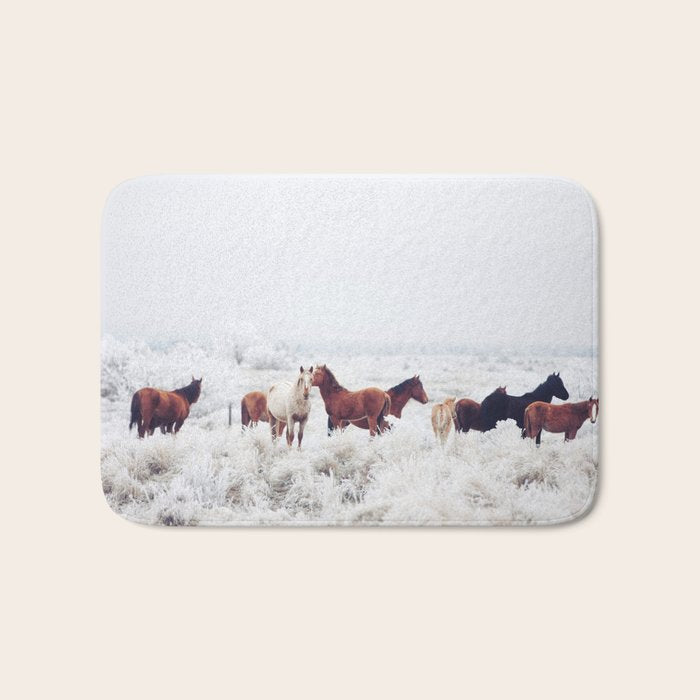 Winter Horseland Bath Mat Gallery Image 1
