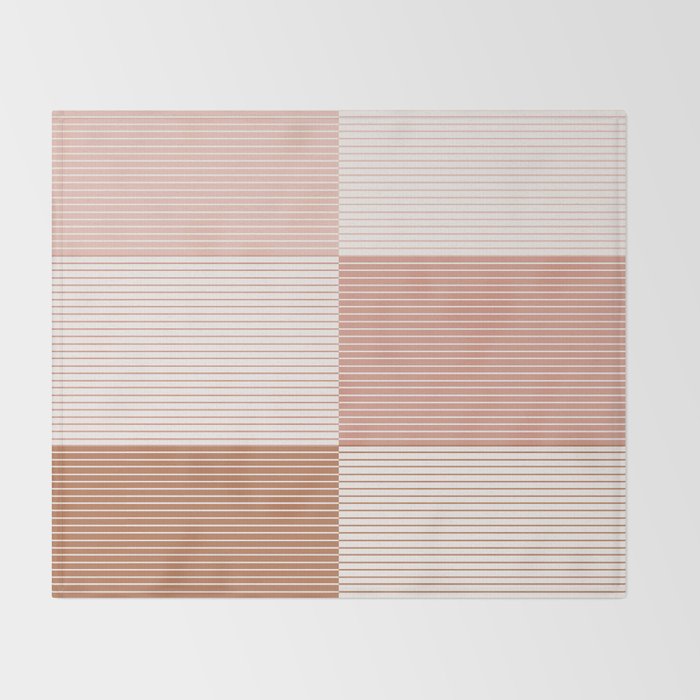 Color Block Line Pattern V Throw Blanket Gallery Image 2
