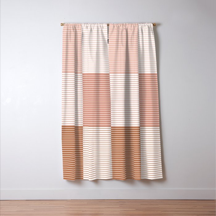 Color Block Line Pattern V Window Curtain Gallery Image 3