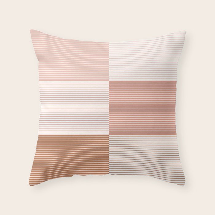 Color Block Line Pattern V Throw Pillow Gallery Image 6