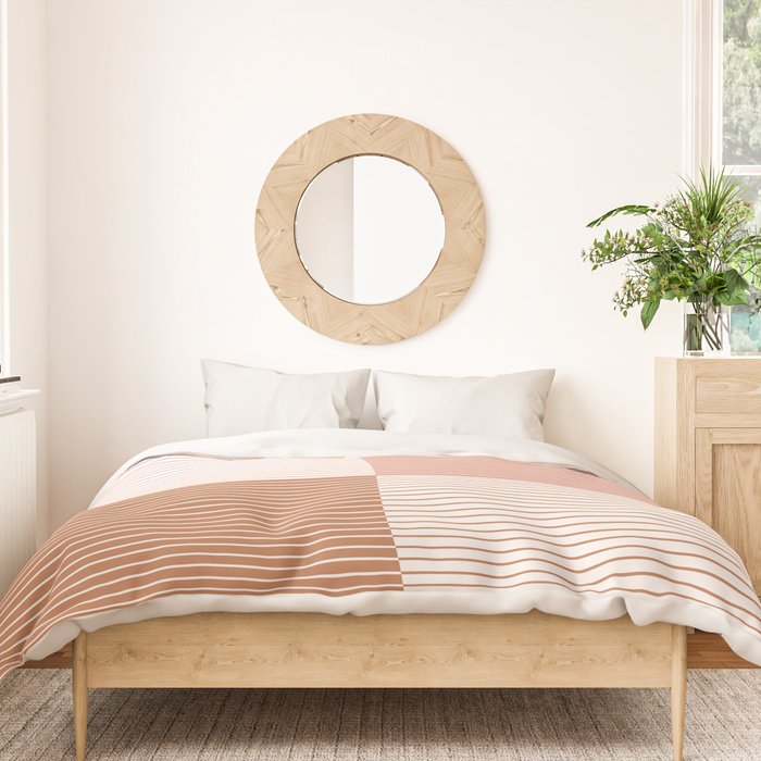 Color Block Line Pattern V Duvet Cover Gallery Image 3