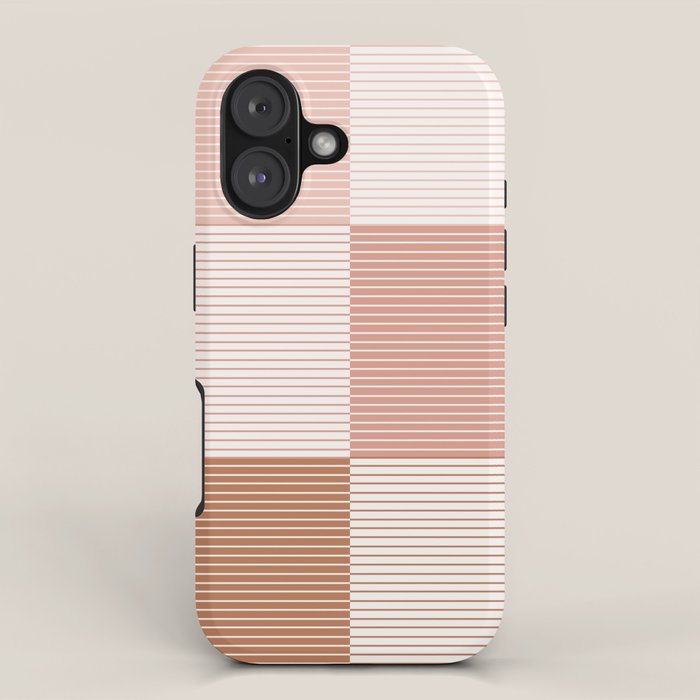 Color Block Line Pattern V iPhone Case Gallery Image 1
