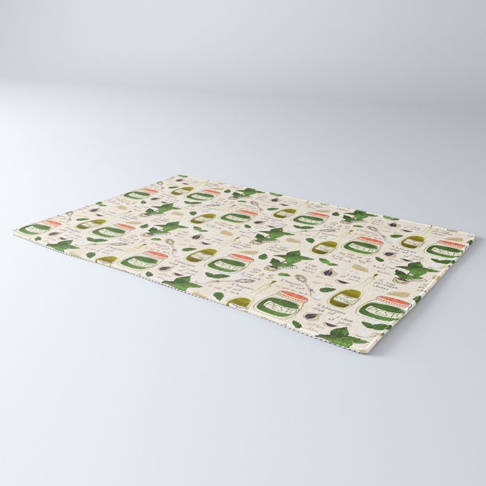Pesto. Illustrated Recipe. Rug Gallery Image 3