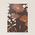 Floral Mocha 1 Stationery Card Gallery Image 2