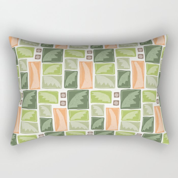 Palm Tree Block Print . Palm Springs Edit Rectangular Pillow Gallery Image 2