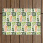 Palm Tree Block Print . Palm Springs Edit Outdoor Rug Gallery Image 1