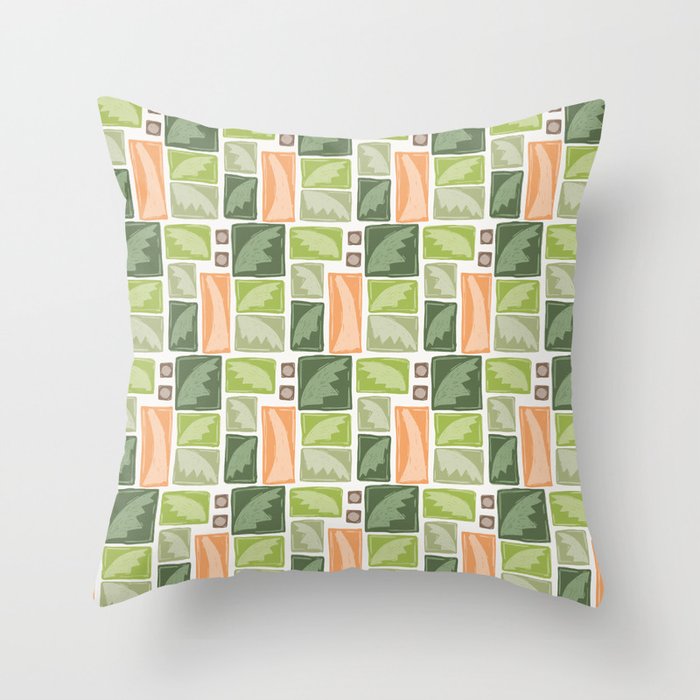 Palm Tree Block Print . Palm Springs Edit Throw Pillow Gallery Image 6