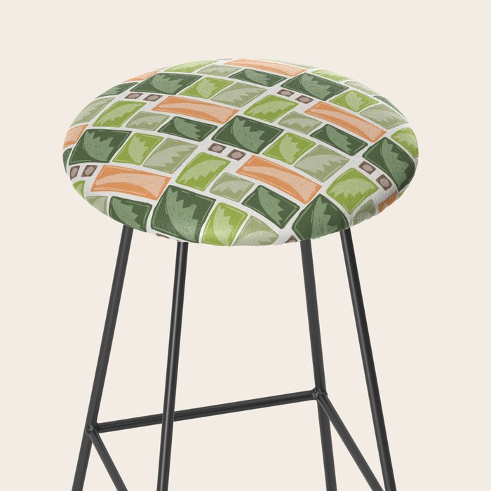 Palm Tree Block Print . Palm Springs Edit Stool Gallery Image 2