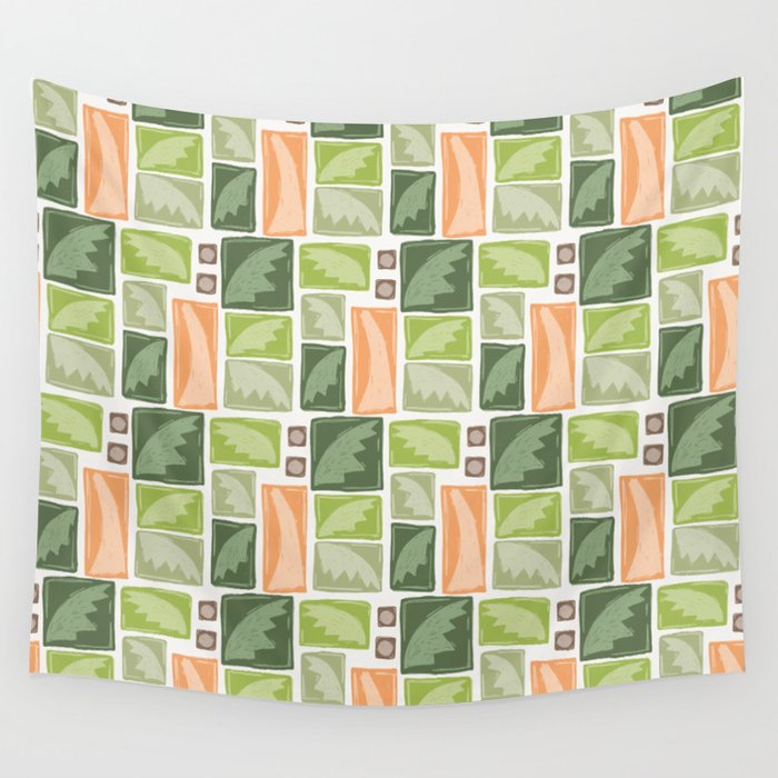 Palm Tree Block Print . Palm Springs Edit Wall Tapestry Gallery Image 4