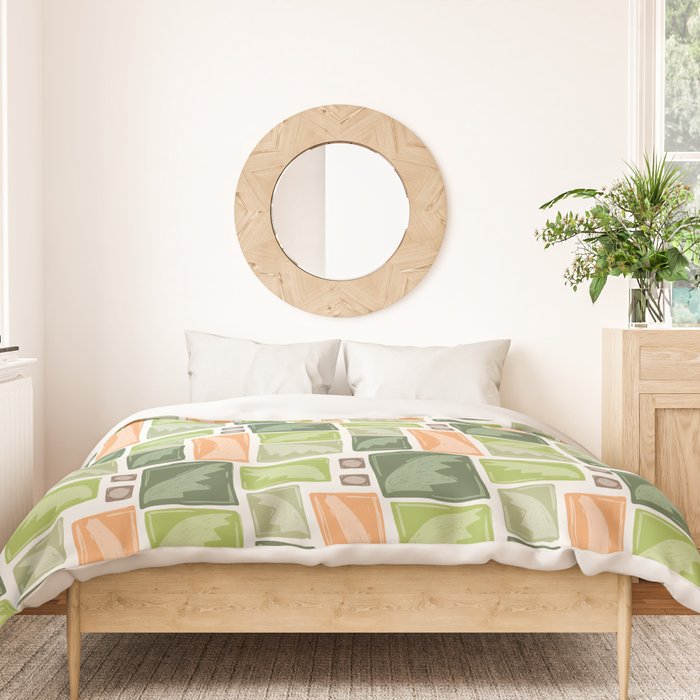 Palm Tree Block Print . Palm Springs Edit Duvet Cover Gallery Image 3