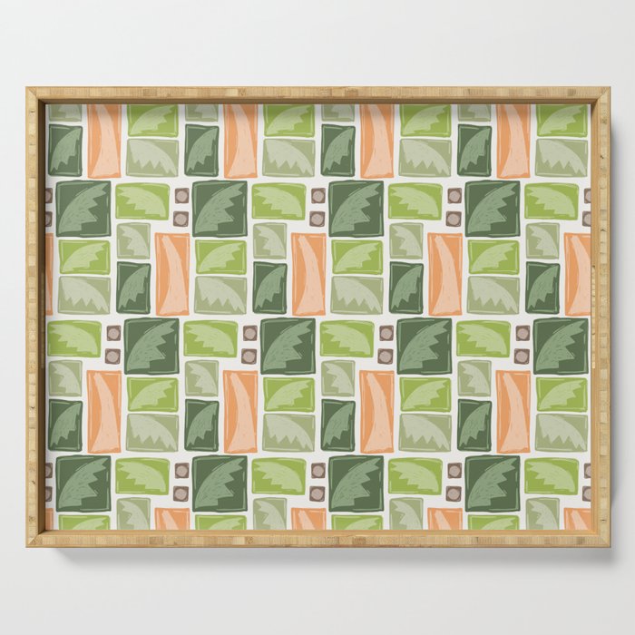Palm Tree Block Print . Palm Springs Edit Serving Tray Gallery Image 1