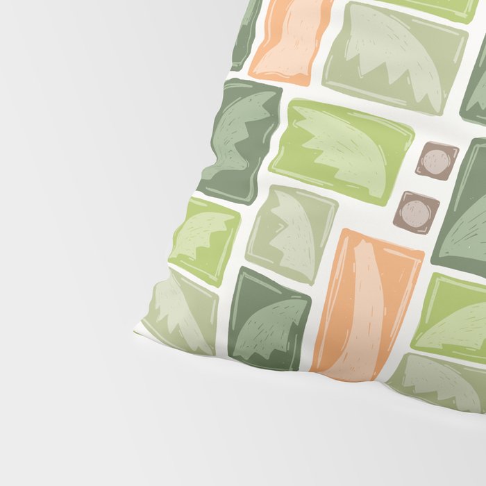 Palm Tree Block Print . Palm Springs Edit Pillow Sham Gallery Image 4