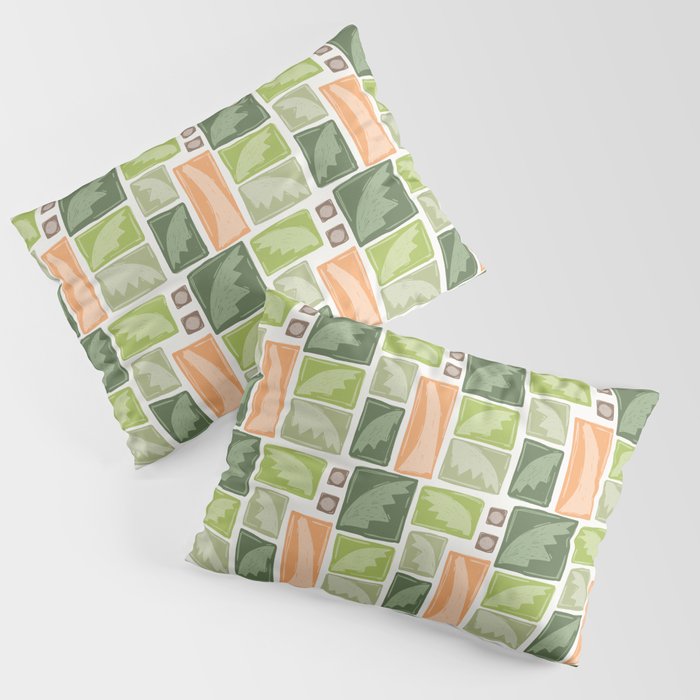 Palm Tree Block Print . Palm Springs Edit Pillow Sham Gallery Image 3