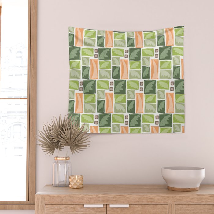 Palm Tree Block Print . Palm Springs Edit Wall Tapestry Gallery Image 2