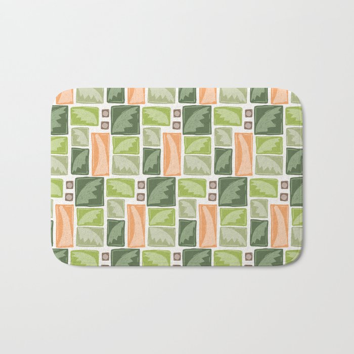 Palm Tree Block Print . Palm Springs Edit Bath Mat Gallery Image 1