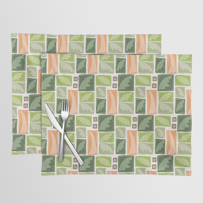 Palm Tree Block Print . Palm Springs Edit Placemat Gallery Image 1