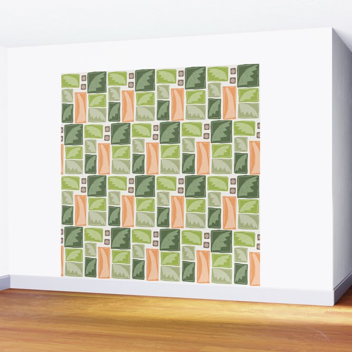 Palm Tree Block Print . Palm Springs Edit Wall Mural Gallery Image 2