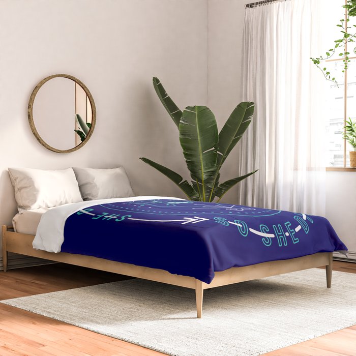 She Believed - Navy & Turquoise Palette Comforter Gallery Image 2