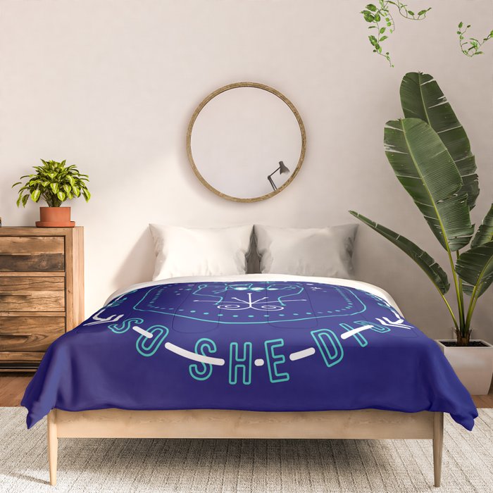 She Believed - Navy & Turquoise Palette Comforter Gallery Image 3