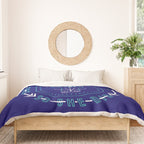 She Believed - Navy & Turquoise Palette Duvet Cover Gallery Image 3