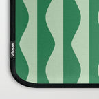 Retro Wavy Lines Pattern in Green Laptop Sleeve Gallery Image 3