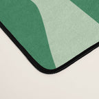 Retro Wavy Lines Pattern in Green Desk Mat Gallery Image 4