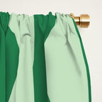 Retro Wavy Lines Pattern in Green Window Curtain Gallery Image 2