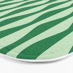 Retro Wavy Lines Pattern in Green Bath Mat Gallery Image 3