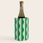 Retro Wavy Lines Pattern in Green Wine Chiller Gallery Image 1