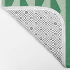 Retro Wavy Lines Pattern in Green Bath Mat Gallery Image 2