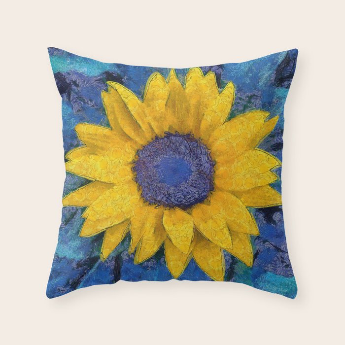 Sunflower Throw Pillow Gallery Image 6