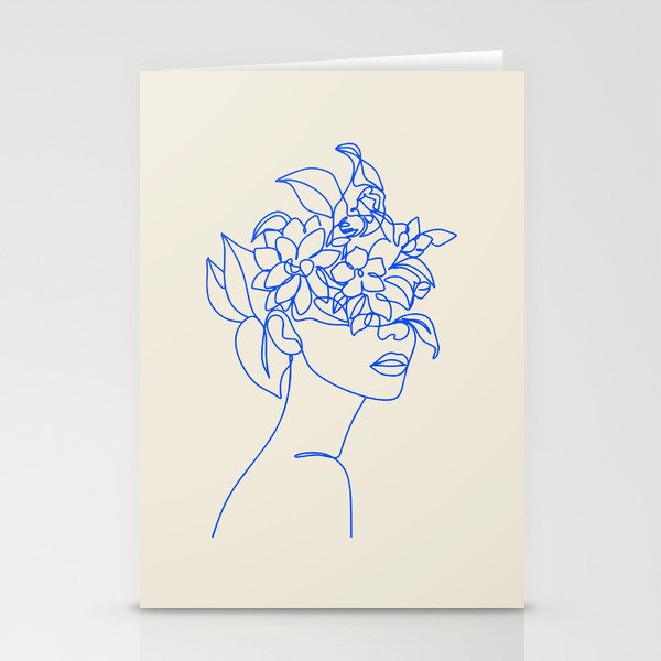 The Girl with the Flowers: Off-White Edition Stationery Card Gallery Image 2