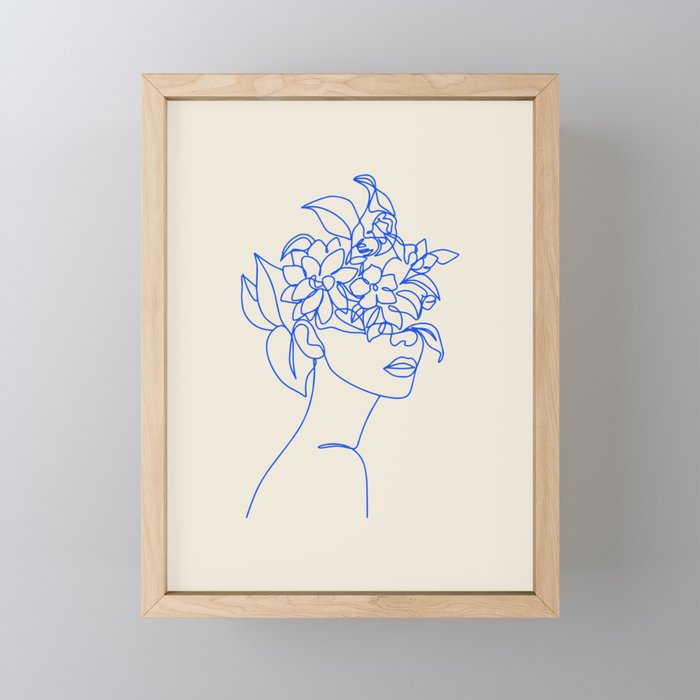 The Girl with the Flowers: Off-White Edition Mini Art Print Gallery Image 1